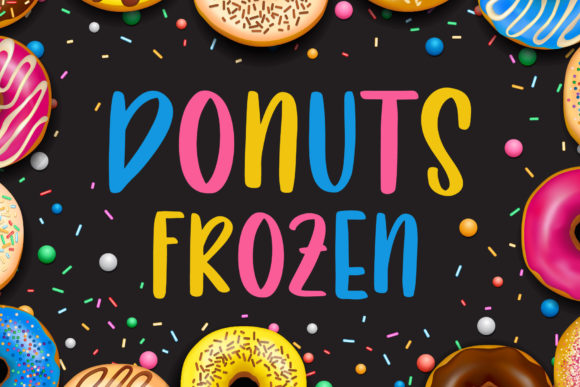 Donuts Frozen: A Playful Display Font for Joyful Design