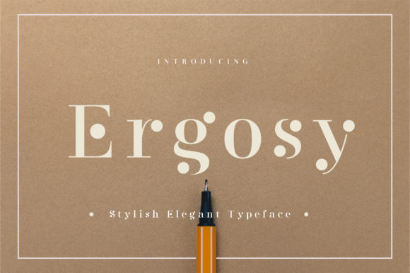 Ergosy: A Bold Display Font for Editorial Creativity