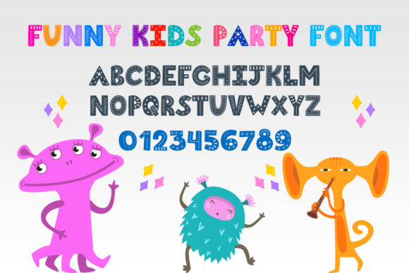 Funny Kids Party Font for Creative Craft Projects