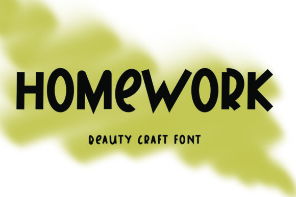 Homework: A Bold Display Font for Creative Branding