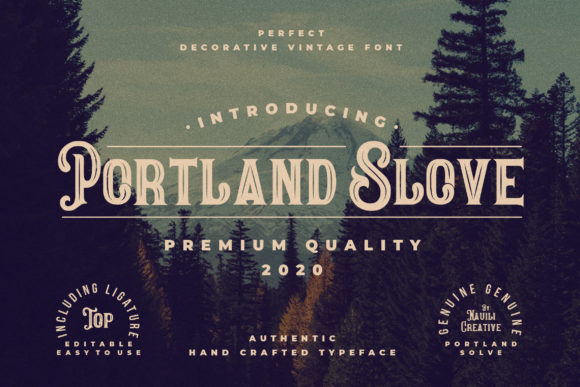 Portland Slove: A Vintage-Inspired Display Font for Timeless Branding