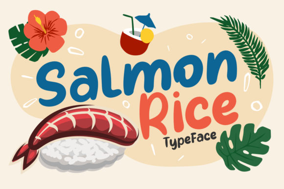 Salmon Rice: A Joyful Display Font for Creative Projects
