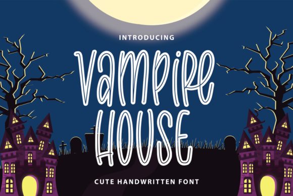 Vampire House Font for Halloween-Themed Web Design