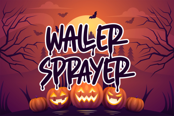 Waller Sprayer: A Spooky Display Font for Halloween Campaigns