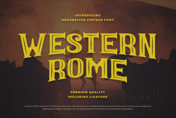Western Rome Font for Handmade Creations
